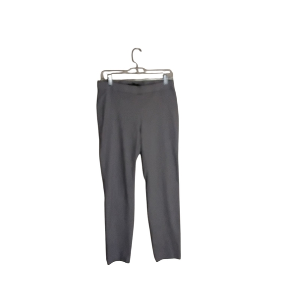Ellen Tracy Pants - Ellen Tracy Women's M Gray White Pinstripe Pull-on Straight Leg Stretchy Pant